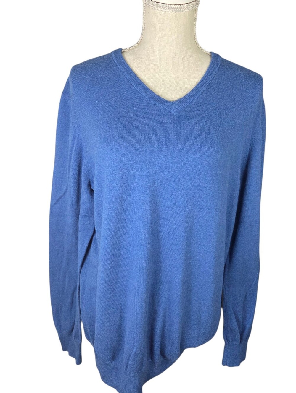 🔥4/$20 Old Navy Knit Sweater -Womens Large -V-Neck -Blue -Long Sleeve